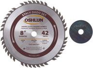 🔪 oshlun sds-0842 8-inch 42 tooth stack dado set: a versatile choice with 5/8-inch arbor logo