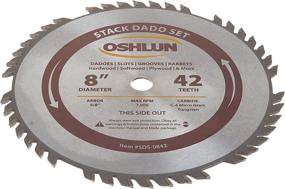 img 2 attached to 🔪 Oshlun SDS-0842 8-Inch 42 Tooth Stack Dado Set: A Versatile Choice with 5/8-Inch Arbor