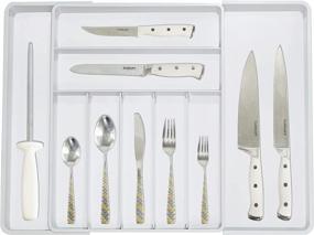 img 4 attached to 🍴 Organize Your Kitchen with SimpleHouseware Expandable Flatware Drawer Organizer