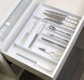 img 1 attached to 🍴 Organize Your Kitchen with SimpleHouseware Expandable Flatware Drawer Organizer