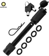 motormic trailer hitch lock - 5/8" extra long black pin with one locking system - includes 1 safety clip and 5 anti-rattle o-rings - fits 2" and 2.5" tow receivers (class iii, iv, v) logo