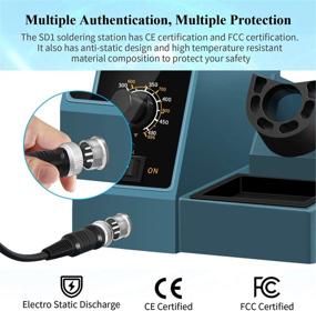 img 1 attached to 🔥 Soldering Iron with Adjustable Temperature Range: 392℉ to 896℉ - HANMATEK