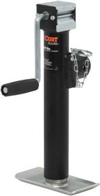 img 4 attached to CURT 28321 Weld-On Pipe-Mount Swivel Trailer Jack: 2,000 lbs. Capacity, 10 Inches Vertical Travel - Ultimate Solution for Reliable Trailer Support