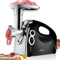 🥩 1200w electric meat grinder, multifunctional meat mincer with 3 grinding plates, sausage & kubbe kits included, etl approved, easy to clean logo