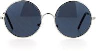 sa106 circle mirrored mirror sunglasses logo