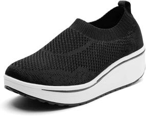 img 4 attached to 👟 DADAWEN Breathable Women's Platform Sneakers - Ideal Walking Shoes