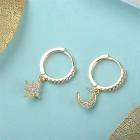 img 2 attached to 14K Gold Plated Tiny Hoops: Dainty & Minimalist Geometric Huggie Earrings for Her - Hypoallergenic & Beach-Ready Fashion Jewelry.