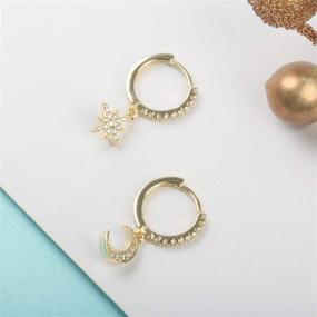 img 3 attached to 14K Gold Plated Tiny Hoops: Dainty & Minimalist Geometric Huggie Earrings for Her - Hypoallergenic & Beach-Ready Fashion Jewelry.