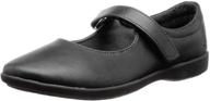 hush puppies unisex child lexi mary jane flat, black, size 3.5 big kid us logo