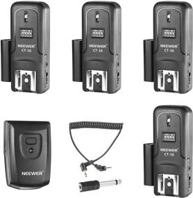 img 4 attached to ⚡️ High-Performance 16-Channel Wireless Radio Flash Speedlite Studio Trigger Set with (1) Transmitter and (4) Receivers, Compatible with Canon, Nikon, Pentax, Olympus, and Panasonic DSLR Cameras - CT-16