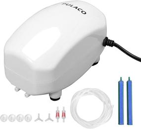 img 4 attached to PULACO 210 GPH Ultra Quiet Dual Outlet Aquarium Air Pump with Accessories - Suitable for Under 300 Gallon Fish Tanks, Efficient Fish Tank Aerator Pump