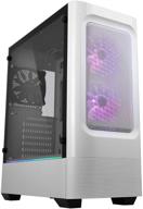 🎮 raidmax evol h07 atx mid tower gaming case with tempered glass side & argb fans (h07 white) - perfect for gamers! logo