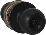 🔒 amazon basics matte black bedroom/bathroom door knob: lockable standard ball design logo