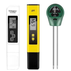 img 4 attached to 🌱 2021 Upgraded PH Meter, TDS PPM Meter, Soil PH Tester: 3 in 1 Home Water and Garden Soil Testing Tool