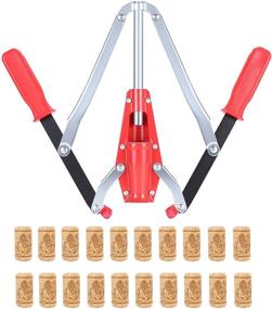 img 4 attached to 🍾 Wine Bottle Double Lever Hand Corker: Perfect for Standard Wine, Belgian Beer, and Synthetic Plastic Corks - Includes 20 Count Wine Corks