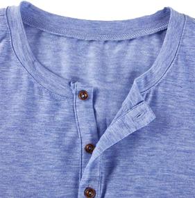 img 3 attached to 👕 Aoysky Men's Casual Button-Up Sleeve T Shirt: Classic and Comfortable Clothing for Every Occasion