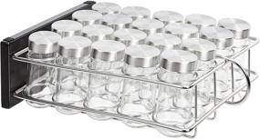 img 3 attached to 🌶️ Optimized Spice Organizer Rack with 20 Jars by Amazon Basics