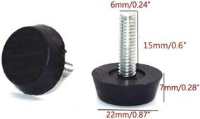 img 3 attached to 🔩 M6 x 15mm Screw On Furniture Glides: Set of 20 Leveling Foot Adjusters for Furniture Legs