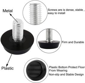 img 2 attached to 🔩 M6 x 15mm Screw On Furniture Glides: Set of 20 Leveling Foot Adjusters for Furniture Legs