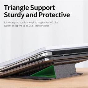 img 1 attached to Подставка для ноутбука Nllano, невидимая легкая подставка для MacBook Pro/Air, HP, Dell, Lenovo, iPad Pro 2020 и планшетов до 17,3 дюйма, серого цвета