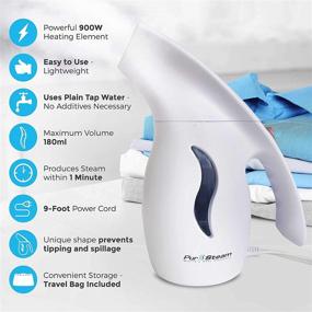 img 1 attached to 👗 The Ultimate Home/Travel 7-in-1 PurSteam Garment Steamer: Powerful Fabric Steamer to Remove Wrinkles, Steam, Soften, Clean, and Defrost with UltraFast-Heat Aluminum Heating Element