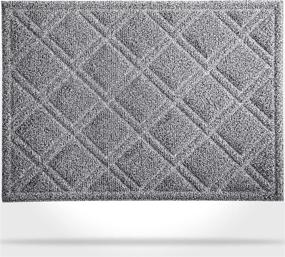 img 3 attached to 🚪 BrigHaus Extra Large Outdoor Indoor Door Mat - Non-Slip Heavy Duty Front Welcome Doormat Rug - Black/White (32" x 44")