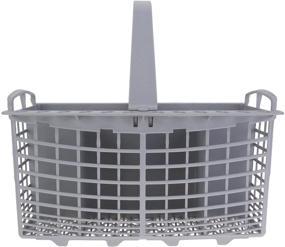 img 2 attached to 🔍 Optimized Search: Qualtex Dishwasher Cutlery Silverware Basket, Grey, Fits Kenmore, Whirlpool, Bosch, Maytag, KitchenAid, Samsung, GE, AMANA, 9" x 5" with Spoon Holder