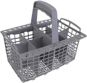 img 3 attached to 🔍 Optimized Search: Qualtex Dishwasher Cutlery Silverware Basket, Grey, Fits Kenmore, Whirlpool, Bosch, Maytag, KitchenAid, Samsung, GE, AMANA, 9" x 5" with Spoon Holder