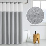 🛀 bedsure light grey waffle weave fabric shower curtain | waterproof, machine washable bathroom curtain with 12 hooks | 72x84 inch logo