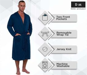 img 1 attached to Ross Michaels Lightweight Men's Robe for Men's Clothing - Ideal for SEO