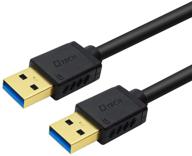 💻 dtech 3 ft usb 3.0 type a to a male to male cable - high speed data cord, black logo