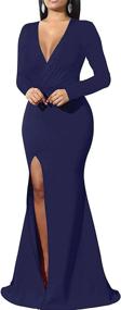 img 4 attached to Womens Sleeve Bodycon Cocktail Medium Women's Clothing