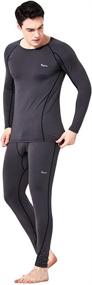 img 3 attached to 🔥 Heatproof and Cozy: Feelvery Men's HEATPRO Active Performance Thermal Underwear Set - Fleece Lined Base Layer Long Johns