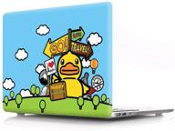 hrh happy yellow duck design pc hard cover for macbook new pro 13 case m1 a2338 - stylish protection for a2159, a1706, a1989, a2289, a2251, a2338 touch bar models & a1708, a1988 (2020-2016) logo