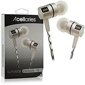 img 2 attached to Acellories Premium Superior Metal High Performance Earbuds Headphones (White)