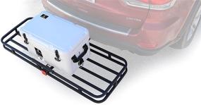 img 2 attached to 🚚 Camco Hitch Mount Cargo Carrier (48475): Ideal 2 Inch Receiver Solution