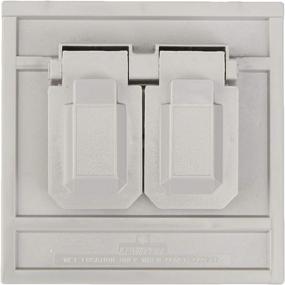 img 3 attached to 🏞️ Leviton 4986-GY Gray Oversize Weather-Resistant Wallplate: Duplex Device Cover with Thermoplastic Design for Horizontal Device Mounting