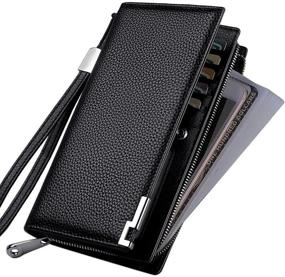 img 1 attached to 👝 Huztencor Leather Wallet with RFID Blocking - Men's Wallet, Card Holder & Money Organizer