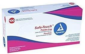 img 1 attached to Dynarex Safe-Touch Large Powder-Free Latex Exam Gloves - Box of 100