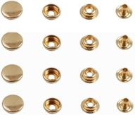 🔘 80 marine grade copper snap fasteners set – snap buttons stud cap socket, 15 mm diameter (golden, 20 sets) logo