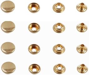 img 3 attached to 🔘 80 Marine Grade Copper Snap Fasteners Set – Snap Buttons Stud Cap Socket, 15 mm Diameter (Golden, 20 sets)