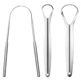 img 4 attached to 👅 YLYL 3 PCS Metal Tongue Scraper: Effective Tongue Scrapers for Adults and Kids - Stainless Steel Tongue Scrappers for Optimal Oral Hygiene - Portable Tongue Cleaner