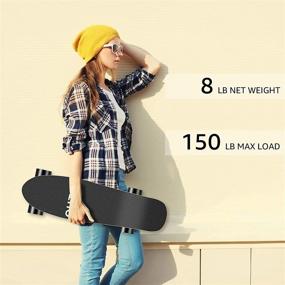 img 2 attached to 🛹 Electric Skateboard with Remote Control - Perfect for Adults, Teens, and Kids Beginners | Ideal for Commuting and Cruising | Features 4000 mAh Battery | Provides 1 Hour of Riding Time | Reaches Top Speed of 12.4 Mph | Covers 9 Miles Range | Crafted with 7 Layers Maple Deck