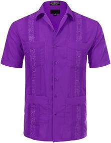 img 3 attached to 👖 JD Apparel Рубашка Guayabera с рукавами: Стильная мужская одежда из коллекции рубашек (размеры 16-16.5N)