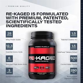 img 1 attached to 🏋️ Fast Recovery Post-Workout Protein Powder, RE-KAGED Whey Protein Powder, Delicious Protein Shake with Whey Protein Isolate for Optimal Post-Workout Results, Complete BCAAs & EAAs (Iced Lemon Cake)