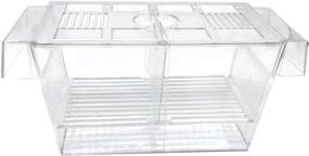 img 4 attached to KIEYYRYT Fish Breeding Box Tank for Newborn Fry Shrimp Guppy Clownfish Aggressive Fish – Medium: Hatchery Incubator Aquarium Isolation Box