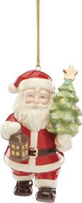 img 3 attached to 🎄 Lenox 2020 Santa and Tree Ornament, Lightweight 0.35lbs, Vibrant Red