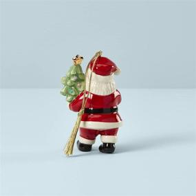 img 1 attached to 🎄 Lenox 2020 Santa and Tree Ornament, Lightweight 0.35lbs, Vibrant Red