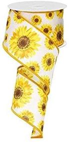 img 1 attached to 🌻 10 Yards of 2.5-inch Sunflower Wired Edge Ribbon