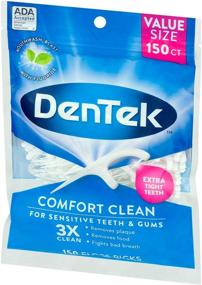 img 1 attached to DenTek Comfort Clean Floss Picks - 150 шт., Шелковистая комфортная зубная нить для оптимального ухода за полостью рта.